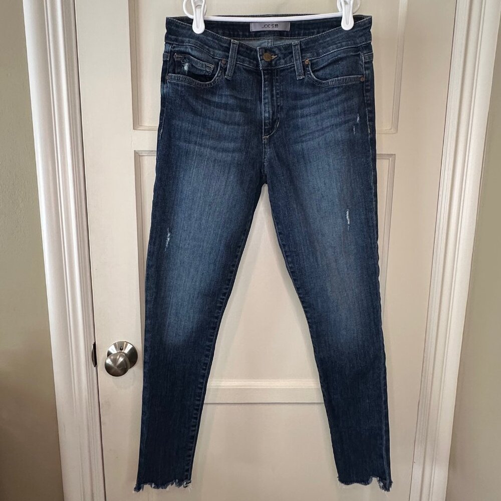Joe's Mid-Rise, Distressed Skinny Ankle Jeans - Size 28